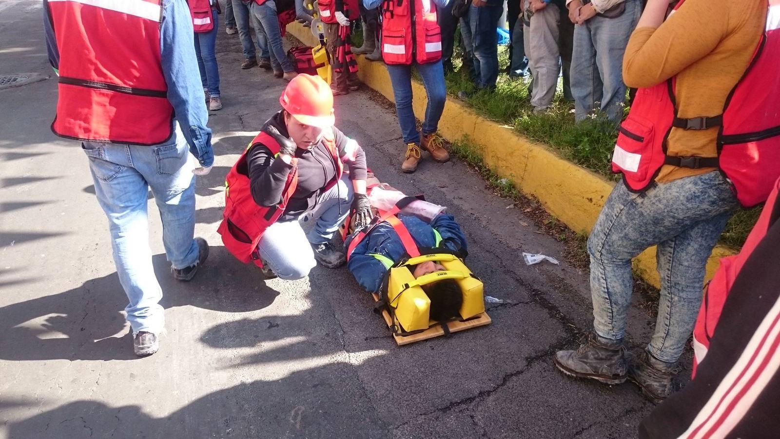 Inmovilización en camilla rígida